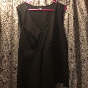 Torrid size 3 peplum top black.